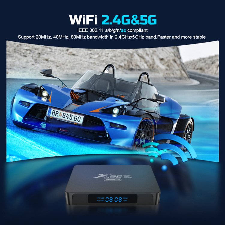 X96Q PRO Android 10 Set Top Box 4K Network TV Allwinner H313 2.4G&5G Dual Wifi 2GB/16GB Smart Media Player