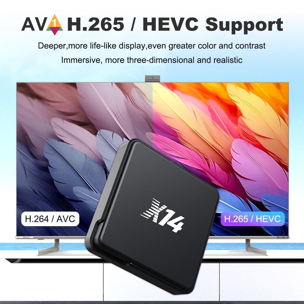 Wholesale Custom X14 Set-top box Allwinner H313 BT5.1 Dual WIFI Ultra HD 4K 6K Smart Android TV Box