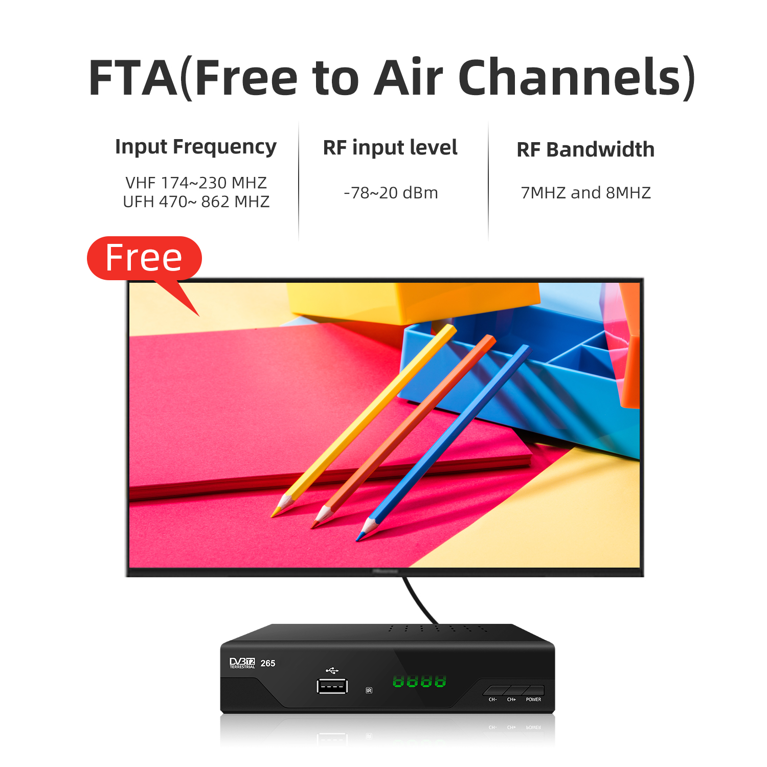 Hot Selling DVB-T2 Free To Air Set Top Box OEM ODM H265 DVB T2 Italy TV Box with Scart Connector Available DVB T2 TV Receiver