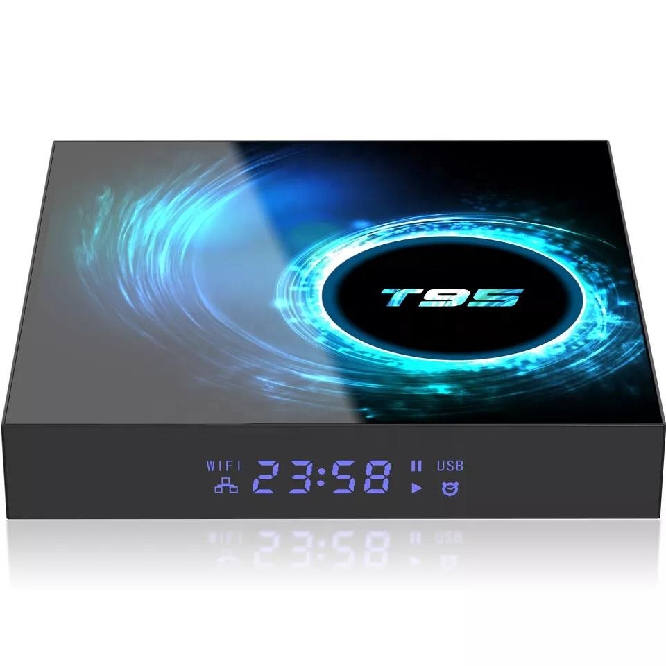 Hot Sell T95 Smart Android TV BOX Media Player Allwinner H616 4K 2.4G 5G Dual Wifi 128GB Digital TV Set Top Box