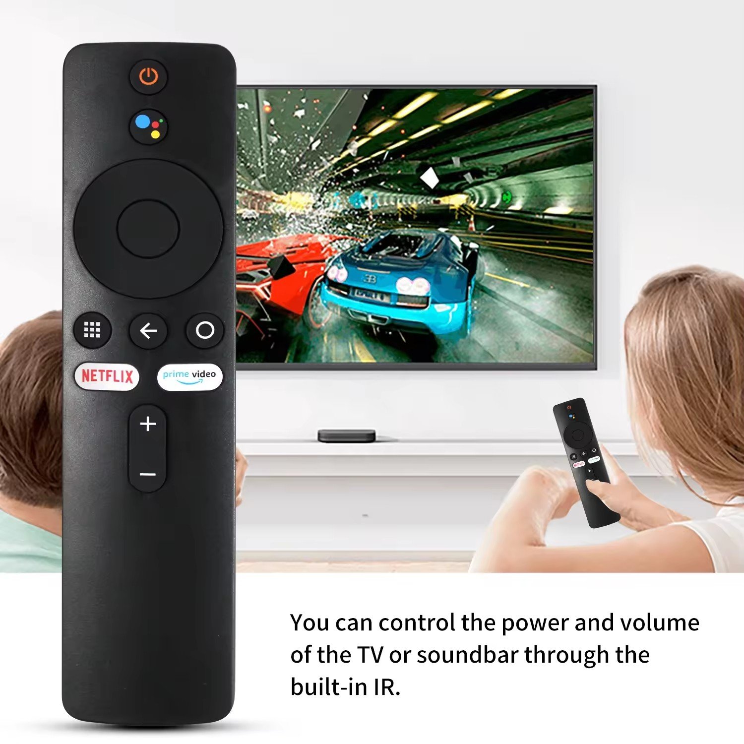 Replacement Mi Smart TV Box Remote XMRM-00A with Google Assistant Netflix Prime-Smart Home Accessory