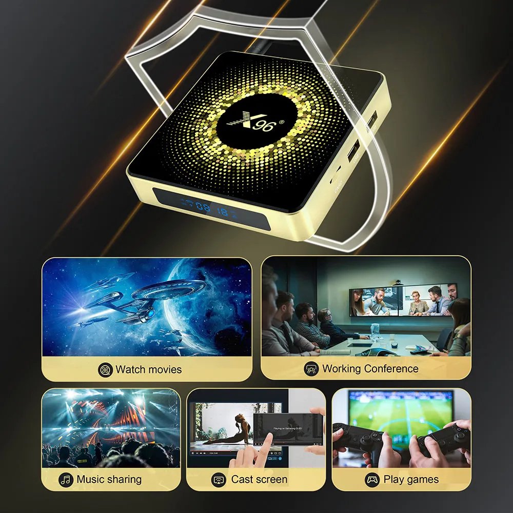 Android TV box Set-top box IPTV Video Media Player 1000MBps Wifi Wireless 4K 8K 2K 1080P 6K 16G 32G 2G Quad Octa Core