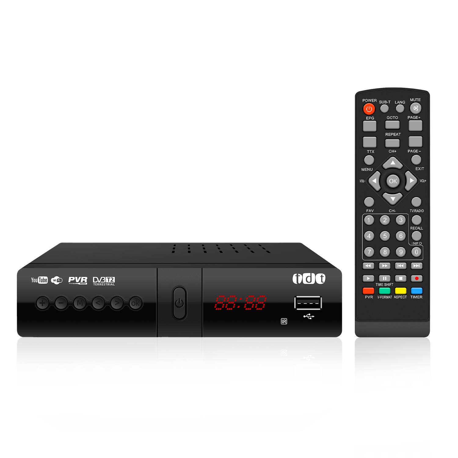 Antenna TDT Receiver Digital Terrestrial TV Tuner Dvb-T2 h.264 Free To Air Set Top Box Colombia Dvb T2 Tdt Decoder