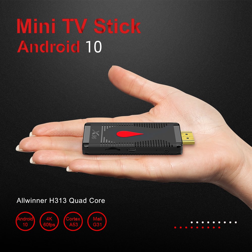 Customize X96 S400 Mini TV Stick Allwinner H313 Android 10.0 1GB RAM 8GB ROM 2.4 WiFi Smart OTT IPTV TV Stick