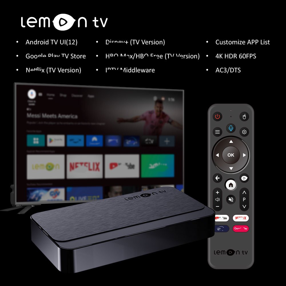 Topleo tv box atv lemon tv L2 H618 android 12 set top box digital wholesale smart 4k 4gb ram certificado box android tv