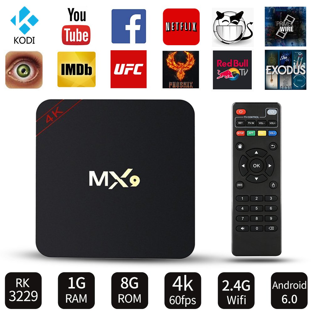 IK MXQPROPopular Android os Smart Tv Box 1GB 2GB 8G 16G DDR3 Satellite TV Receiver WIFI 2.4G H313 Quad Core Set Top Box