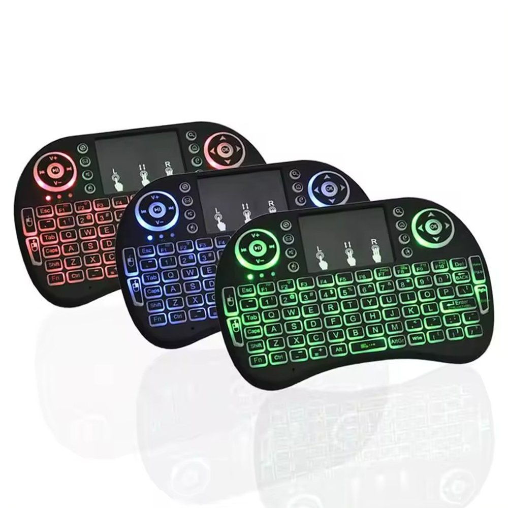 2024 RGB Backlit i8 Air Mouse 2.4G Mini Wireless Keyboard Touchpad Remote Control for Android TV BOX set-top box