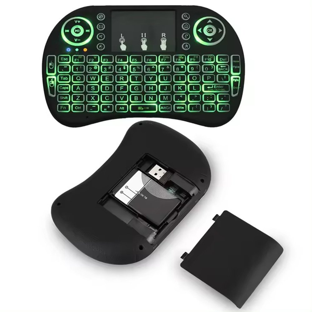 2024 RGB Backlit i8 Air Mouse 2.4G Mini Wireless Keyboard Touchpad Remote Control for Android TV BOX set-top box