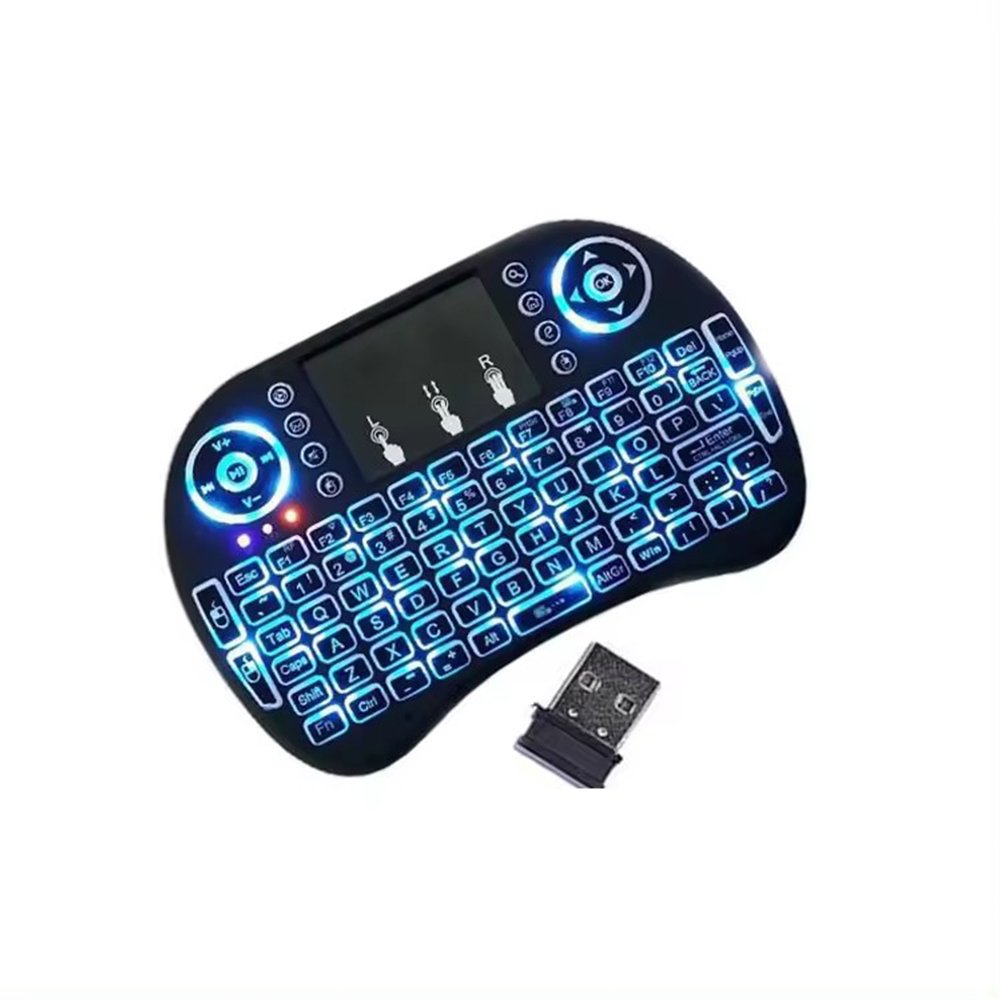 2024 RGB Backlit i8 Air Mouse 2.4G Mini Wireless Keyboard Touchpad Remote Control for Android TV BOX set-top box