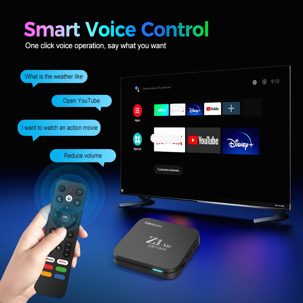 GYS New Model Z1 Air Set top box 2GB 16GB 2.4 g 5g wifi android Tv Box Allwinner H618 4 Core BT remote control media player