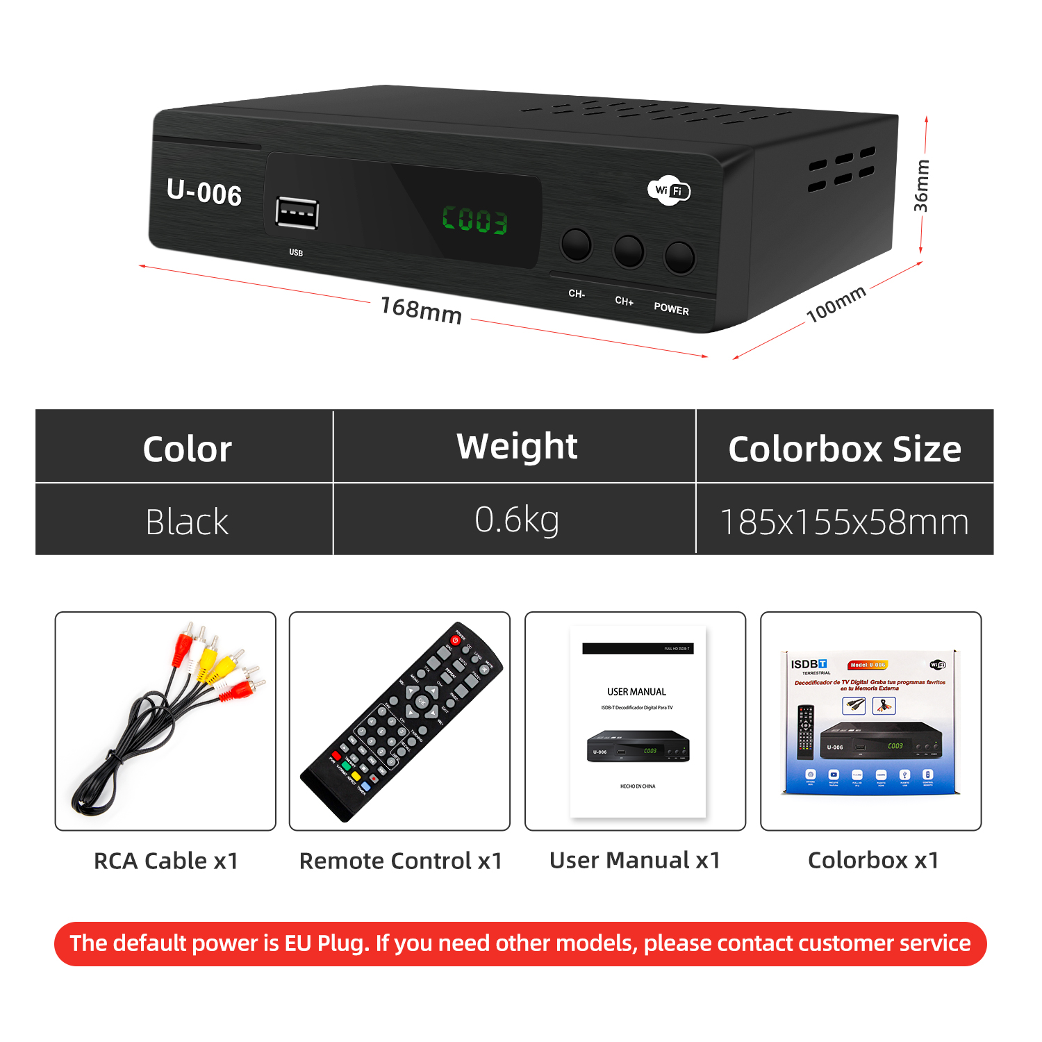 OEM ODM ISDB-T Receiver TV Decoder Decodificador Digital Set Top Box