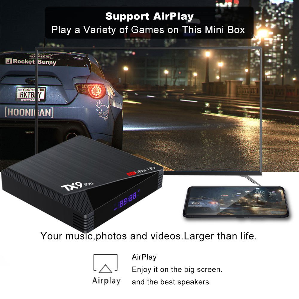 Factory Direct Smart Tv Box Bangla TX9 Pro Android 4K Game Ultra HD TVbox Set-Top Box 6K Gamer TX9 Pro Android Tv Box