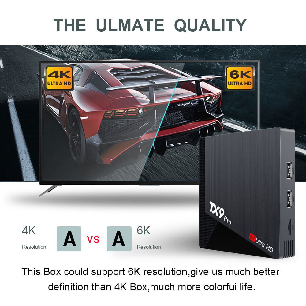 Factory Direct Smart Tv Box Bangla TX9 Pro Android 4K Game Ultra HD TVbox Set-Top Box 6K Gamer TX9 Pro Android Tv Box
