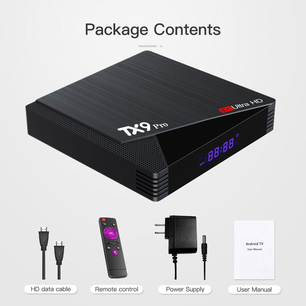 Factory Direct Smart Tv Box Bangla TX9 Pro Android 4K Game Ultra HD TVbox Set-Top Box 6K Gamer TX9 Pro Android Tv Box