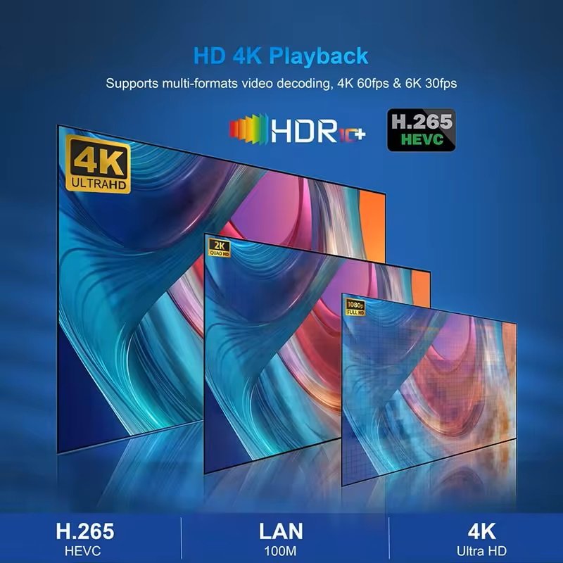 Cheap stable 4K Internet Tv Box Android OTT Plug and Play h.265 firmware update 2gb 16gb Xnxx movie video Ecast STB set-top box