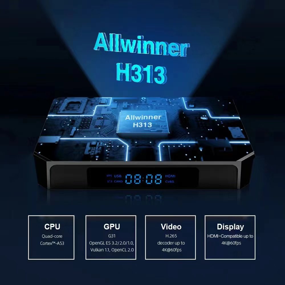 2024 new M98pro 4G/5G set-top box ATV Android 12 5G smart TV box H313 dual-band wifi 4K/2.4g 2+16GB voice BT remote control