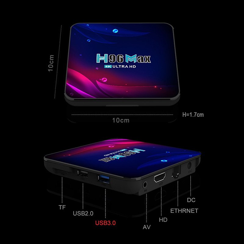 New set top box smart tvbox h96max plus v11 4gb ram 32g 64gb rom android tv box h96max+