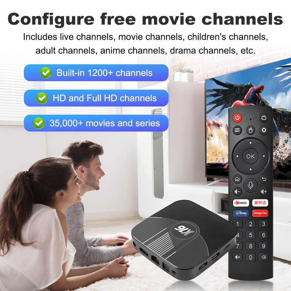 X16 Set-top box with Google TV 8K Streaming 4GB 64GB Smart Android TV Box Entertainment Voice Search Watch Movies Shows Free
