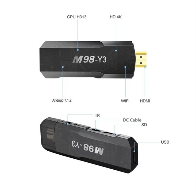 M98-Y3 TV Box Set-Top Box Chinese Factory Ready to Ship For Home
