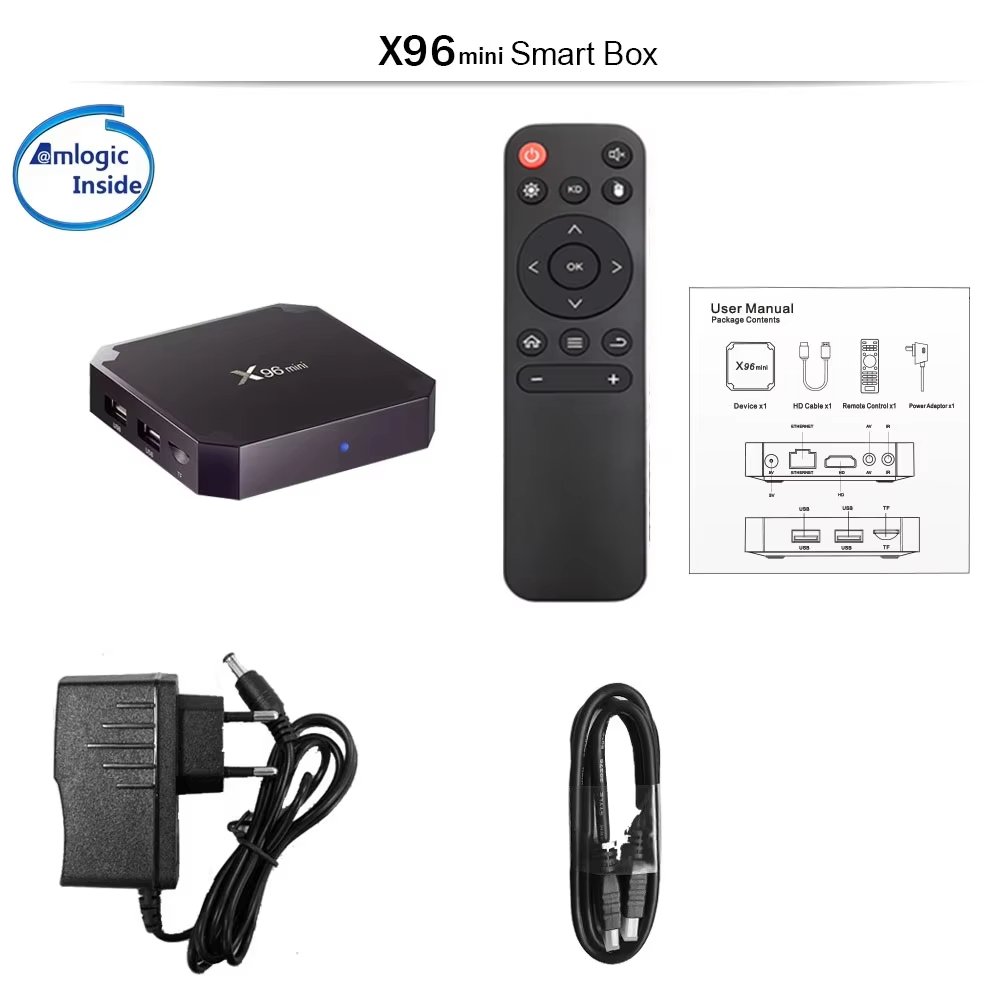 Best x96 mini iptv box android tv box Amlogic S905W 1G 8G 2G 16G x96mini smart ip tv set top box