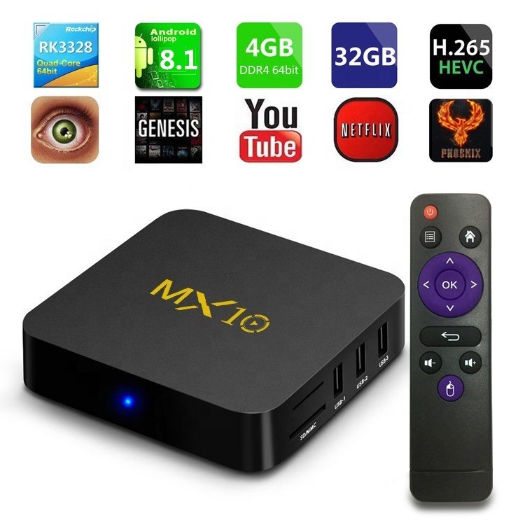 RK3328 Smart Network Player TV BOX Android 8.1 Set Top Box 4+32GB