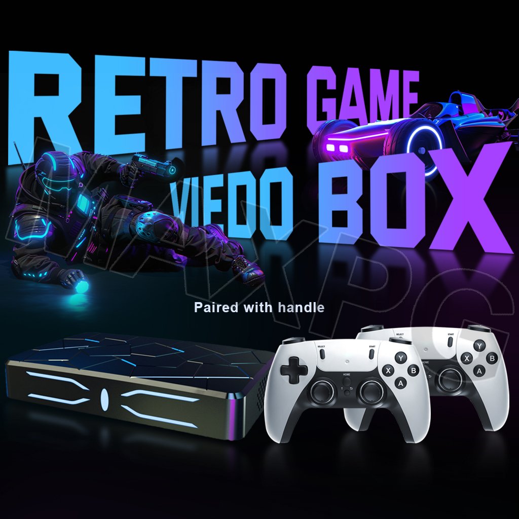 2024 New android tv box Dual With Arcade And TV System 64GB 10000 Retro Classic Video Games tv game box For mini proyector 4k