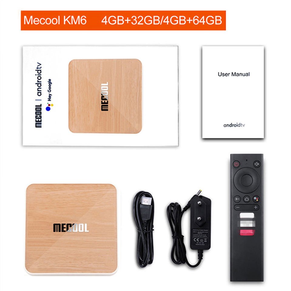 Mecool KM6 Set Top Box Rom Mini Onn 4k Tv Box Streaming Box Smart Android 4gb RAM 64gb Quad Core Fire Tv Stick 4k
