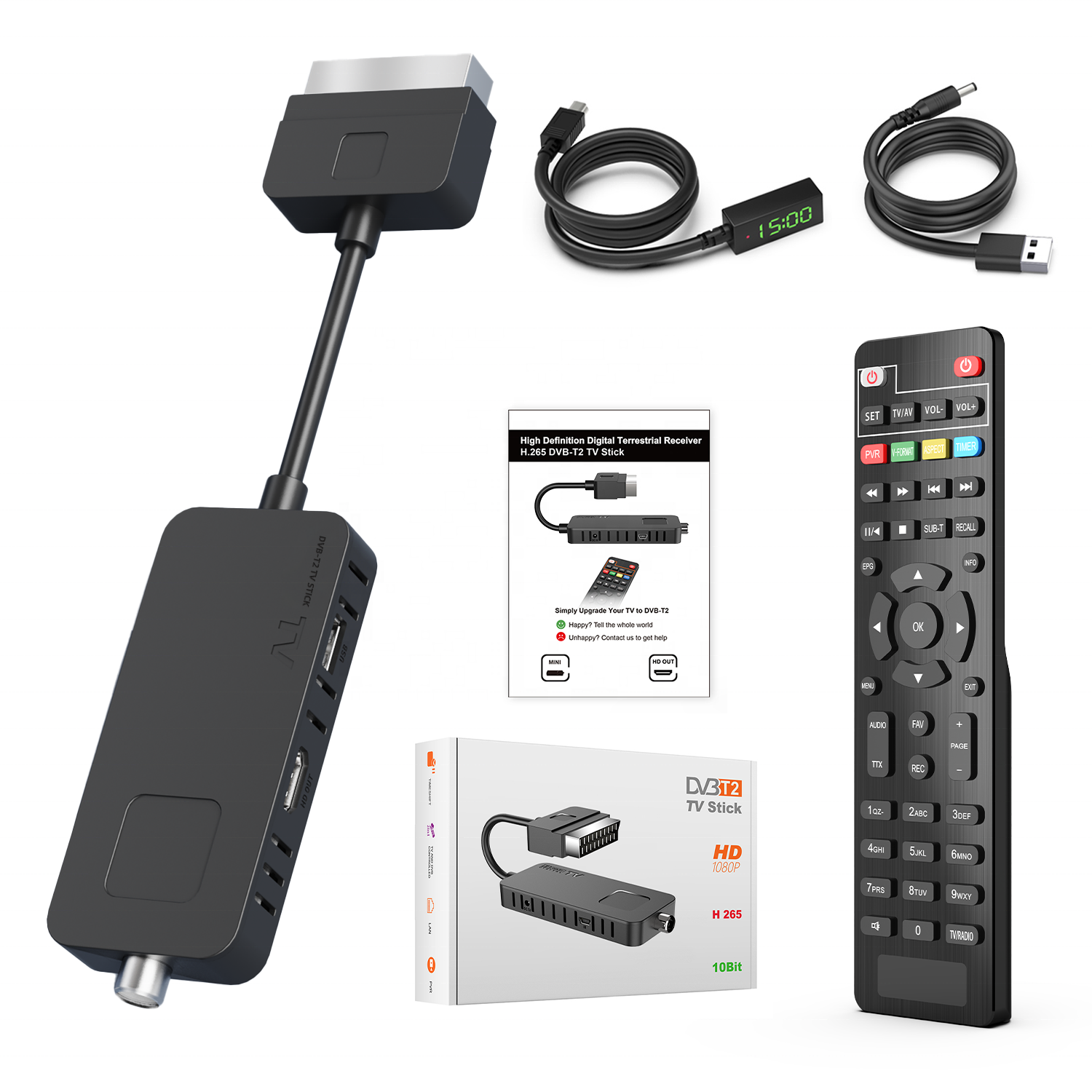H265 DVB T2 GX6702S5 T2 Dongle 1080P Digital Free to air set top box t2 dvb tv tuner support WIFI DVB TV Stick