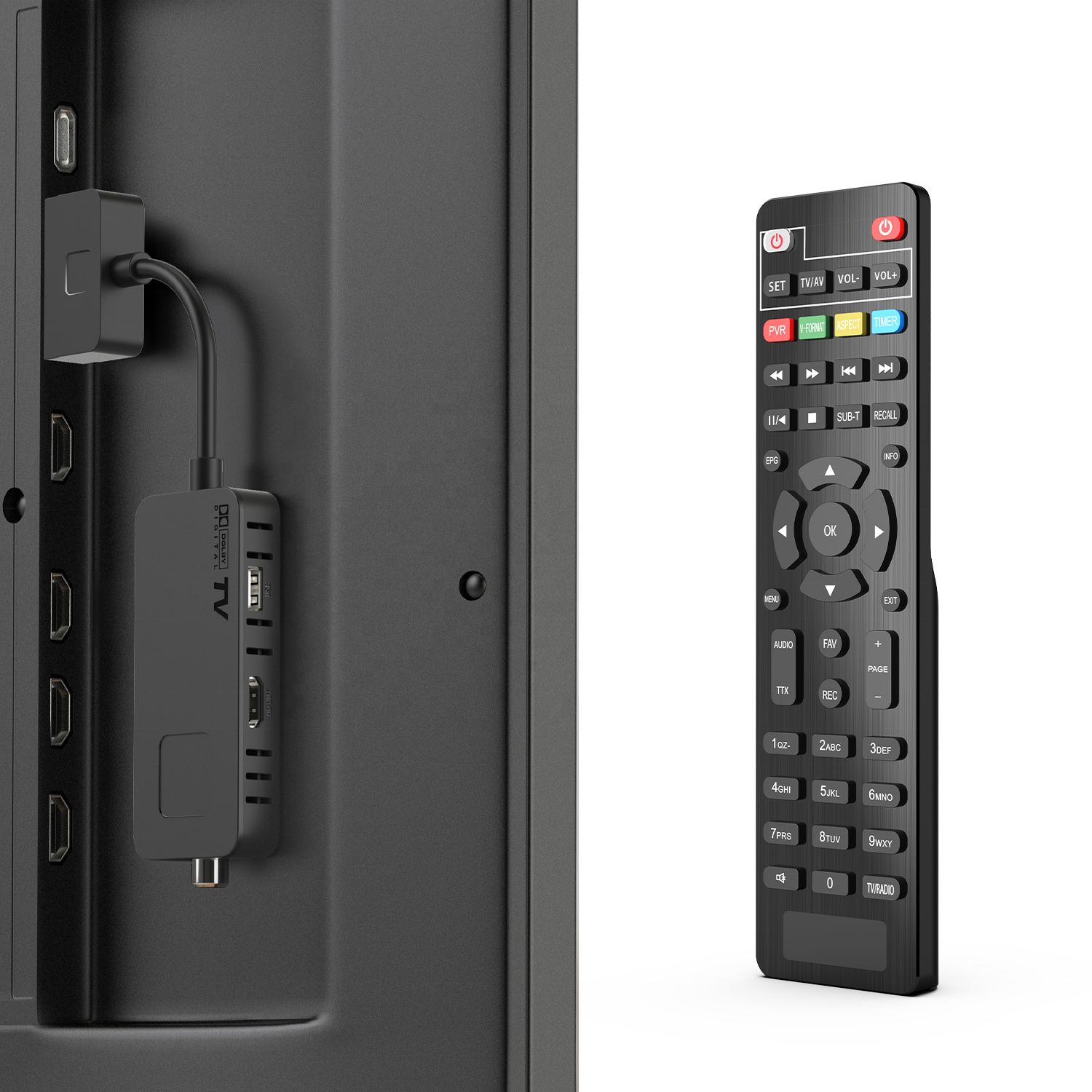 H265 DVB T2 GX6702S5 T2 Dongle 1080P Digital Free to air set top box t2 dvb tv tuner support WIFI DVB TV Stick