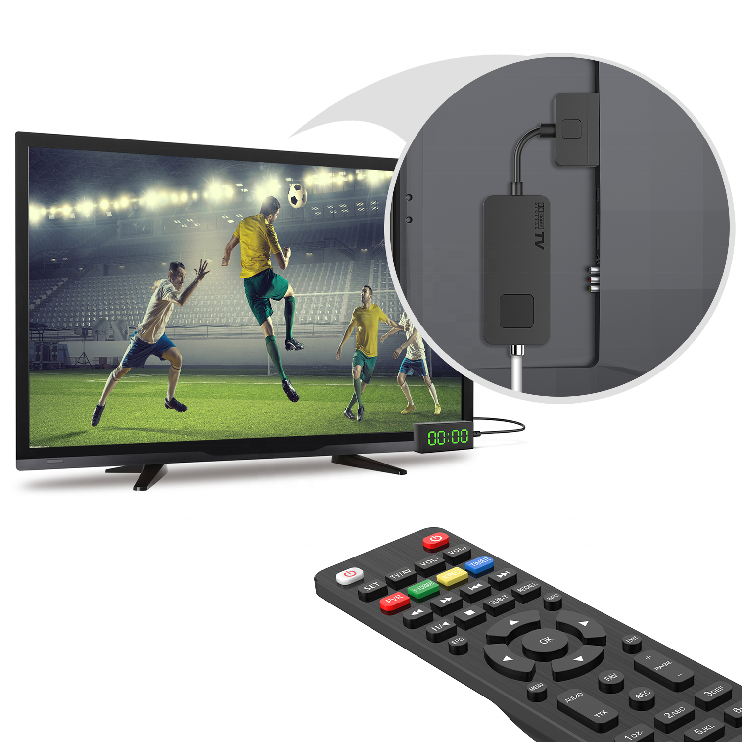 H265 DVB T2 GX6702S5 T2 Dongle 1080P Digital Free to air set top box t2 dvb tv tuner support WIFI DVB TV Stick
