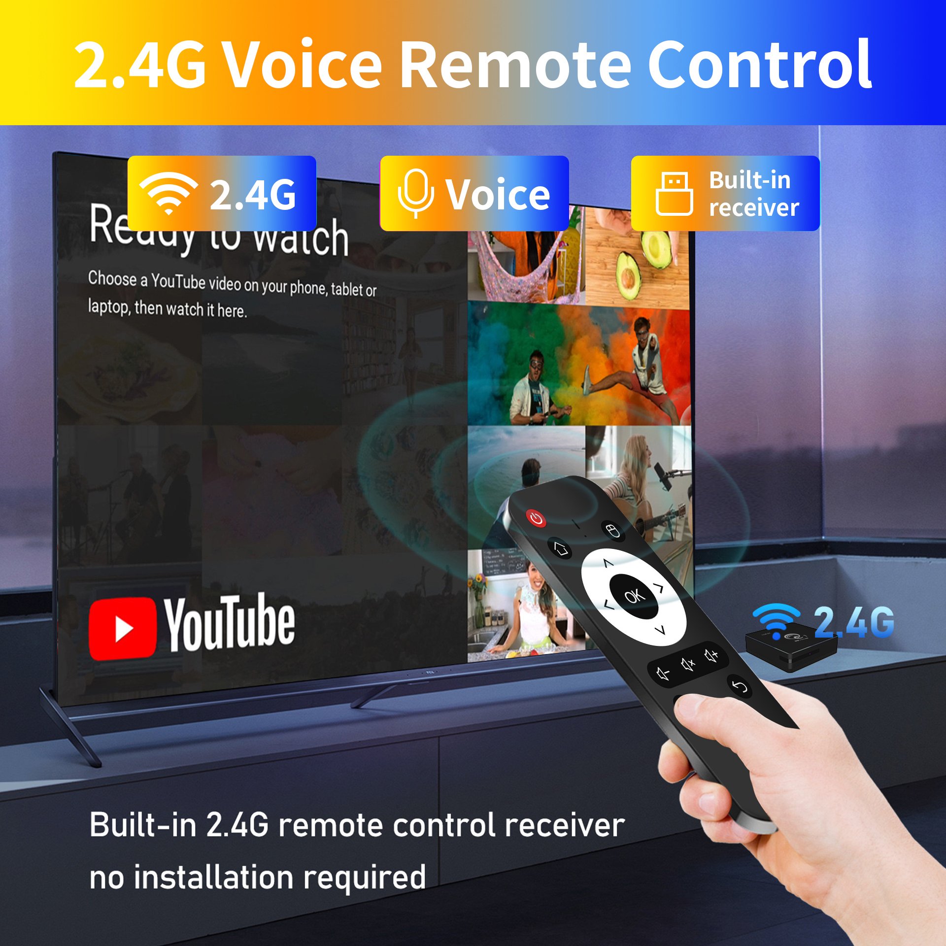 zoku New high quality smart android tv box mini set top box Hcs Q1 Allwinner H313 8k hd android 12 smart tv box