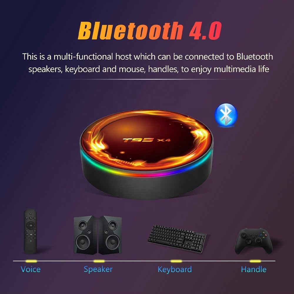 2023 Hot selling T95 X4 Android 11 smart BT 4 Media Player T95X4 Android11.0 Dual Wifi tv set-top boxes Amlogic S905X2 TV Box