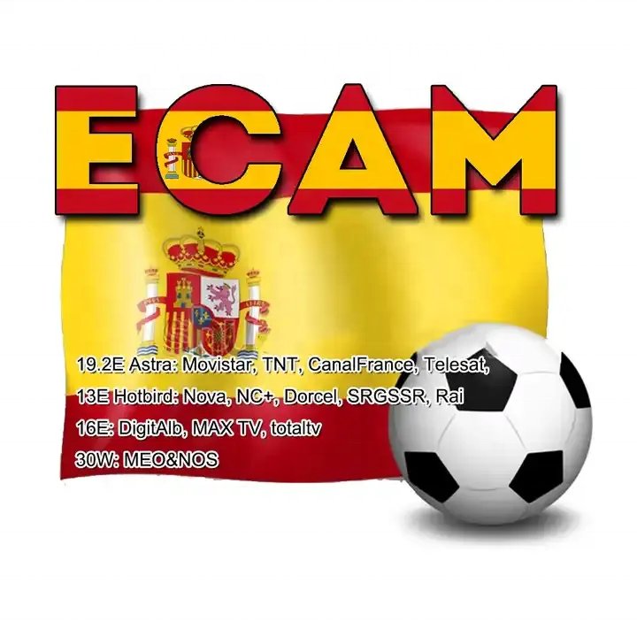 1 Year Ecam Europe Cccam Spain/Italy/Poland Stable for Satellite Receiver GTMEDIA V7S2X/V8UHD/V8X/V9Prime