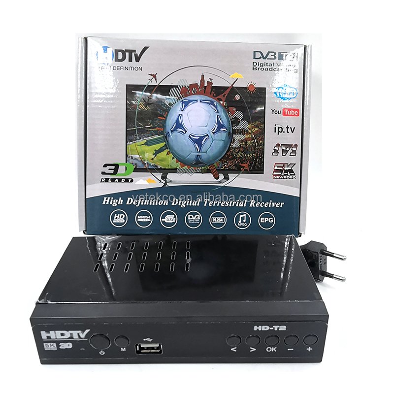 HD 1080P dvb- t2 tv box set top box digital TV decoder free to air set top box dvb t2 for africa and indonesia decoder dvb t2