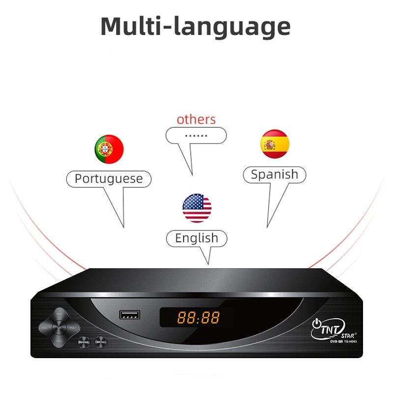 TNTSTAR DVB T2 HD93 dvb t2 digital terrestrial satellite receivers tv antenna dvbt2 receiver EPG OSD TimeShift MPEG4 set top box