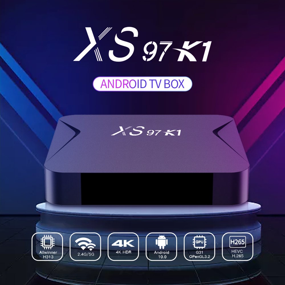 XS97 K1 Set Top Box Manufacturer Allwinner H313 Full Hd Iptv Box Quad-core Media Player Stb 4k Android 10.0 Smart Tv Box
