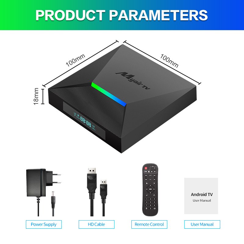 Factory tv box Myair TV Amlogic S905w2 Android 11 Install Google Play Store Android set-top box