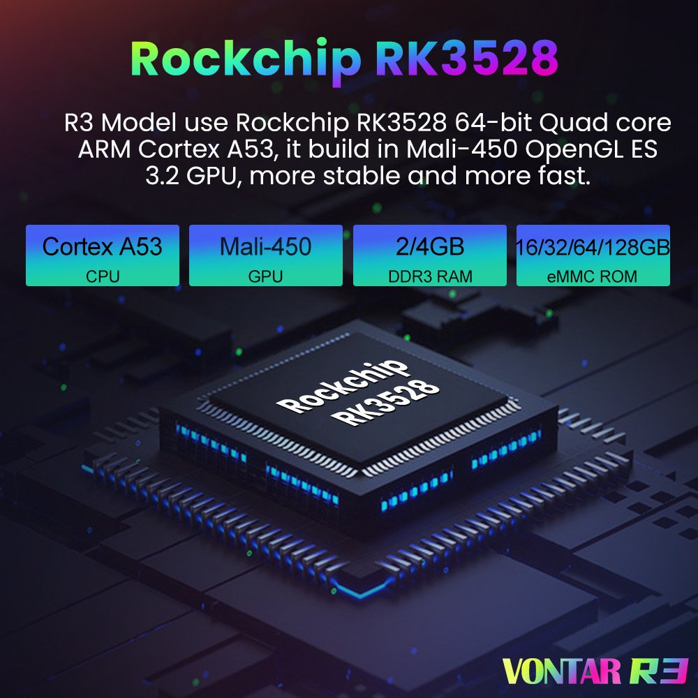 Vontar R3 Android 13 Smart TV Box Support 8K Video HDR10 RK3528 Chip WIFI6 BT5.0 Android TV Box 2024 Set Top Box