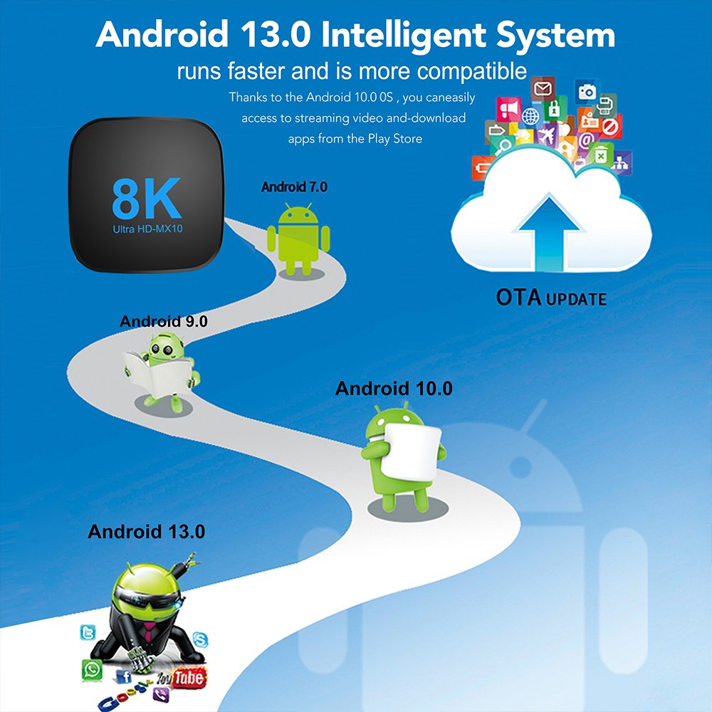 Topleo 8k android tv box stream en gros 1080p resolution rk3528 smart onn 4k mx10 android 13 tv box certificado set top box