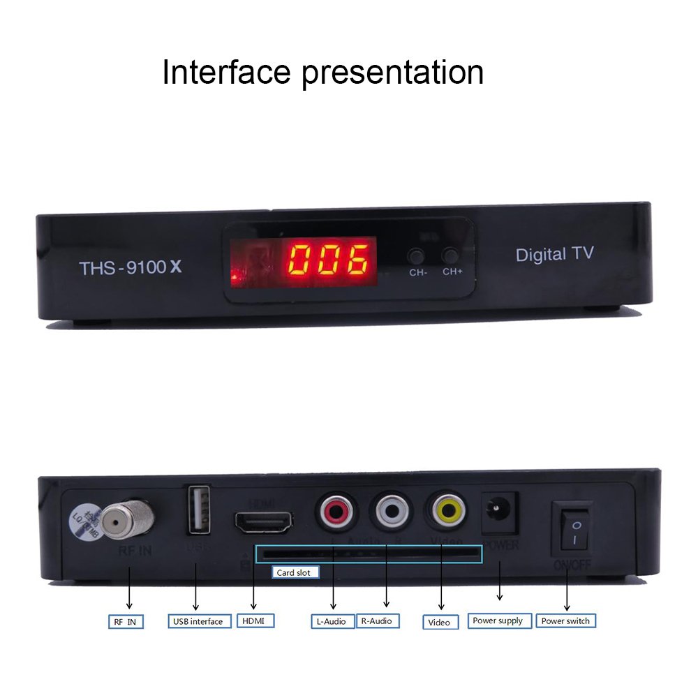 Original factory full high definition stb t2, dvb t2 terrestrial receiver Support Dexin CAS