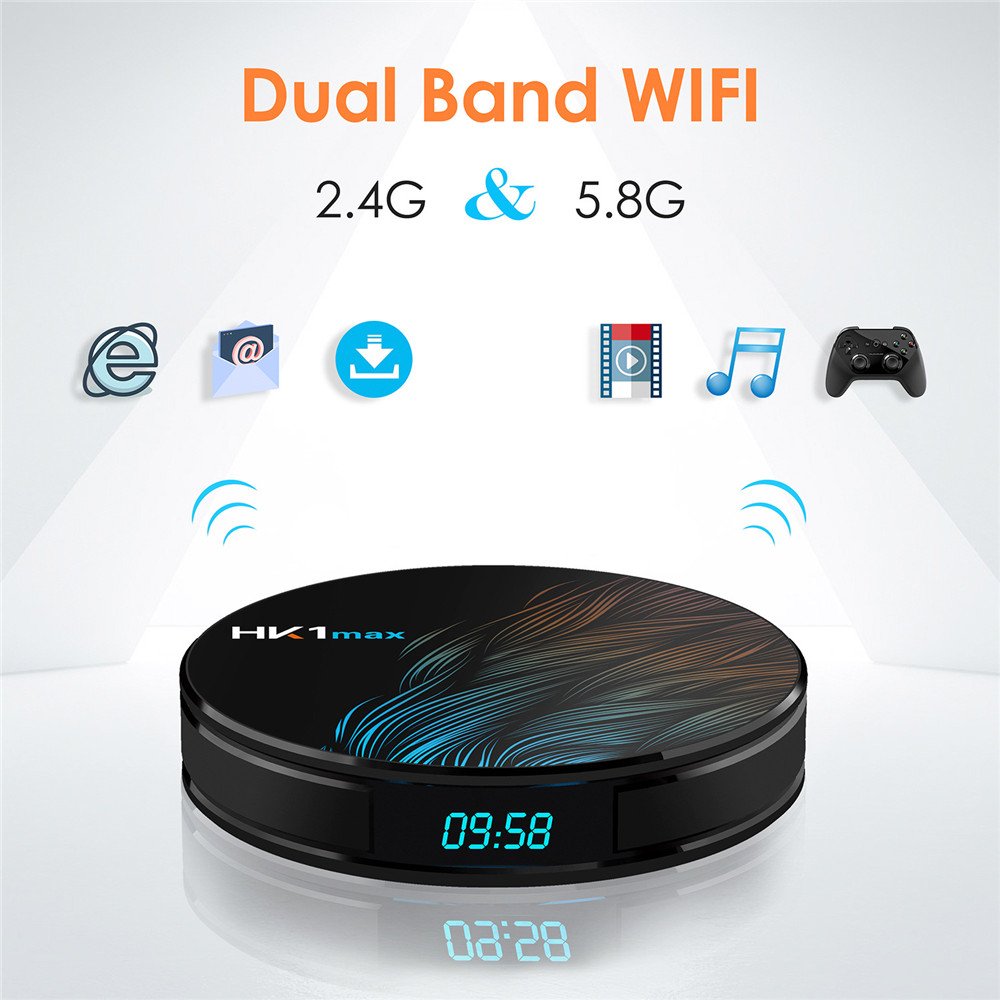 HK1 MAX Smart Android 11 TV Box RK3318 4GB RAM 64GB 32GB ROM 2.4G/5G Wifi BT 4.0 RK Quad Core Set-Top Box