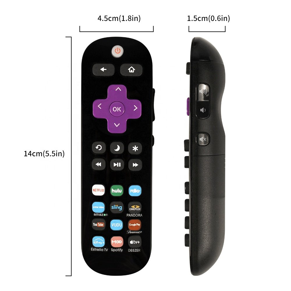 Universal Smart Remote Control RC290 Fit for Roku TV Box stick Carton Box CE Home Appliances LED Touch Control,Black Color