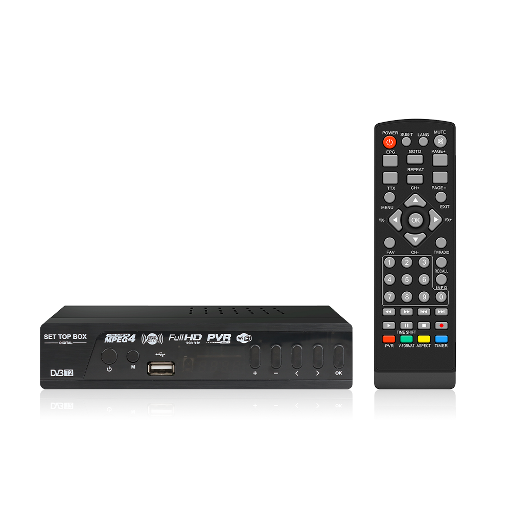 Cheapest DVB T2 STB TV Receiver Decoder FTA WIFI MPEG4 EPG Digital Set Top Box