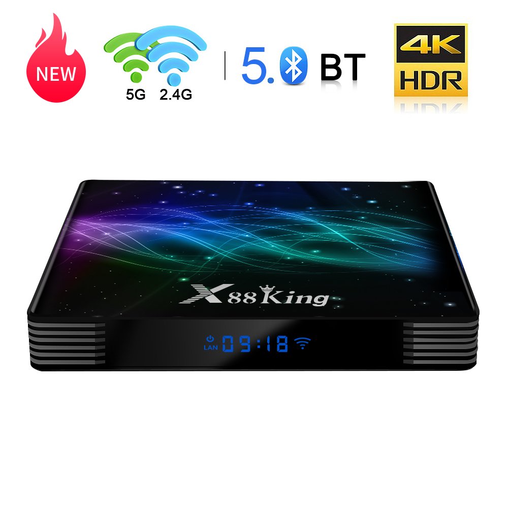 New X88 King Android TV Box 9.0 Amlogic S922X 4G 128G Set-top Box BT5.0 1000M Smart TV Box 4K