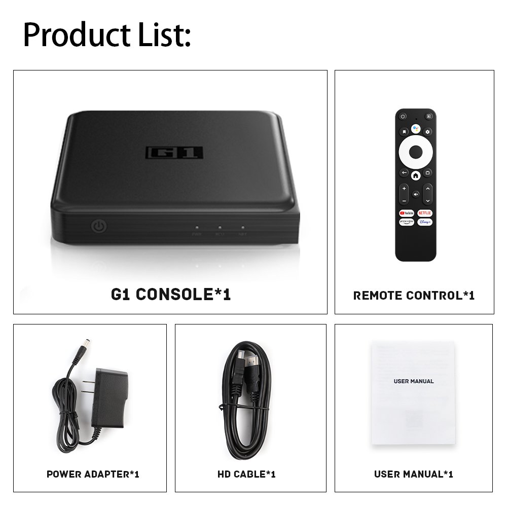 4K Amlogic S905X4 Google Certified G1 TV Box WiFi6 100M LAN Android 11 Version Set-top Box 4GB