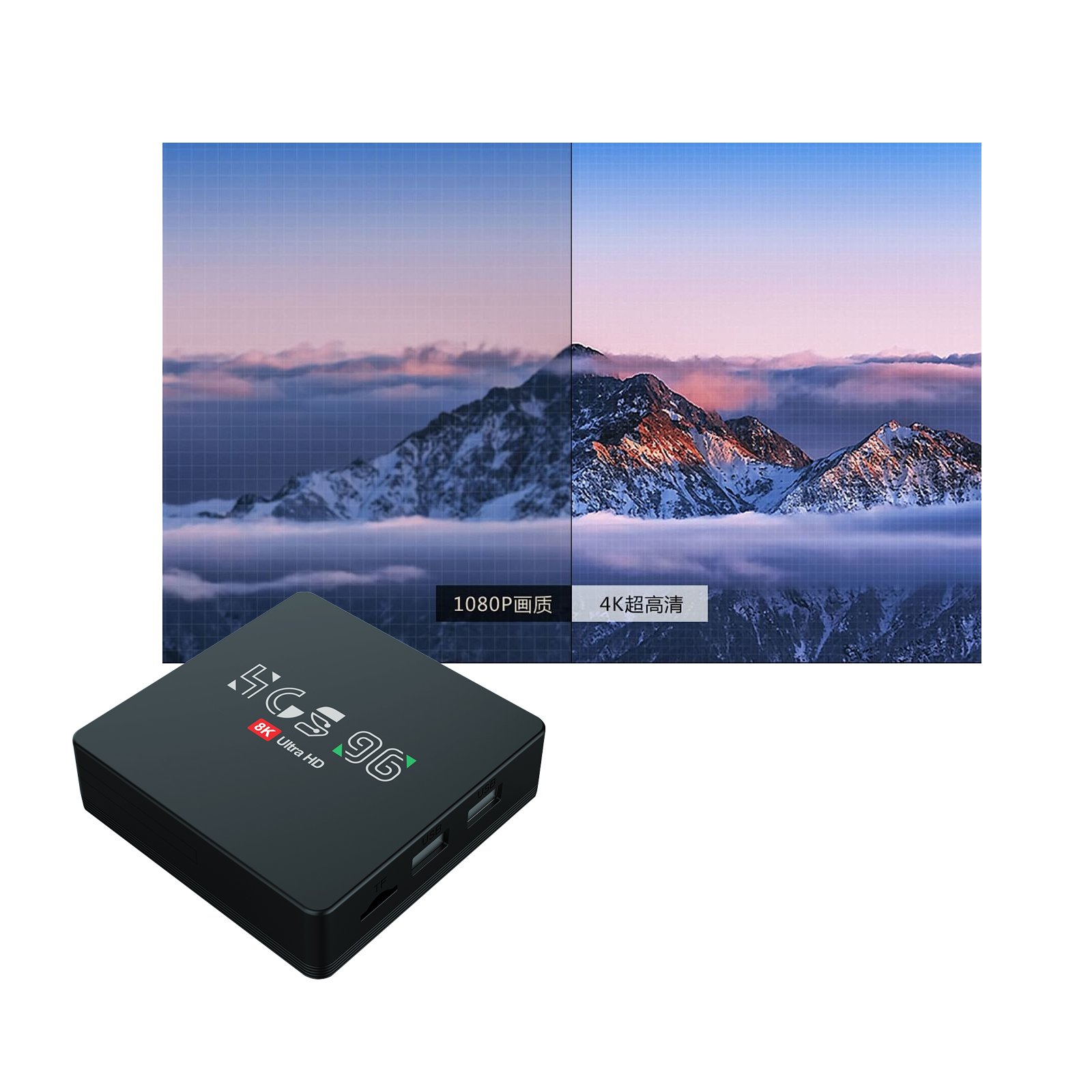Professional Manufacture Hcs96 Home Hd Guaranteed Quality 8K Internet Tv Set-Top Box Wifi Android Set-Top Box Smart Tv Box