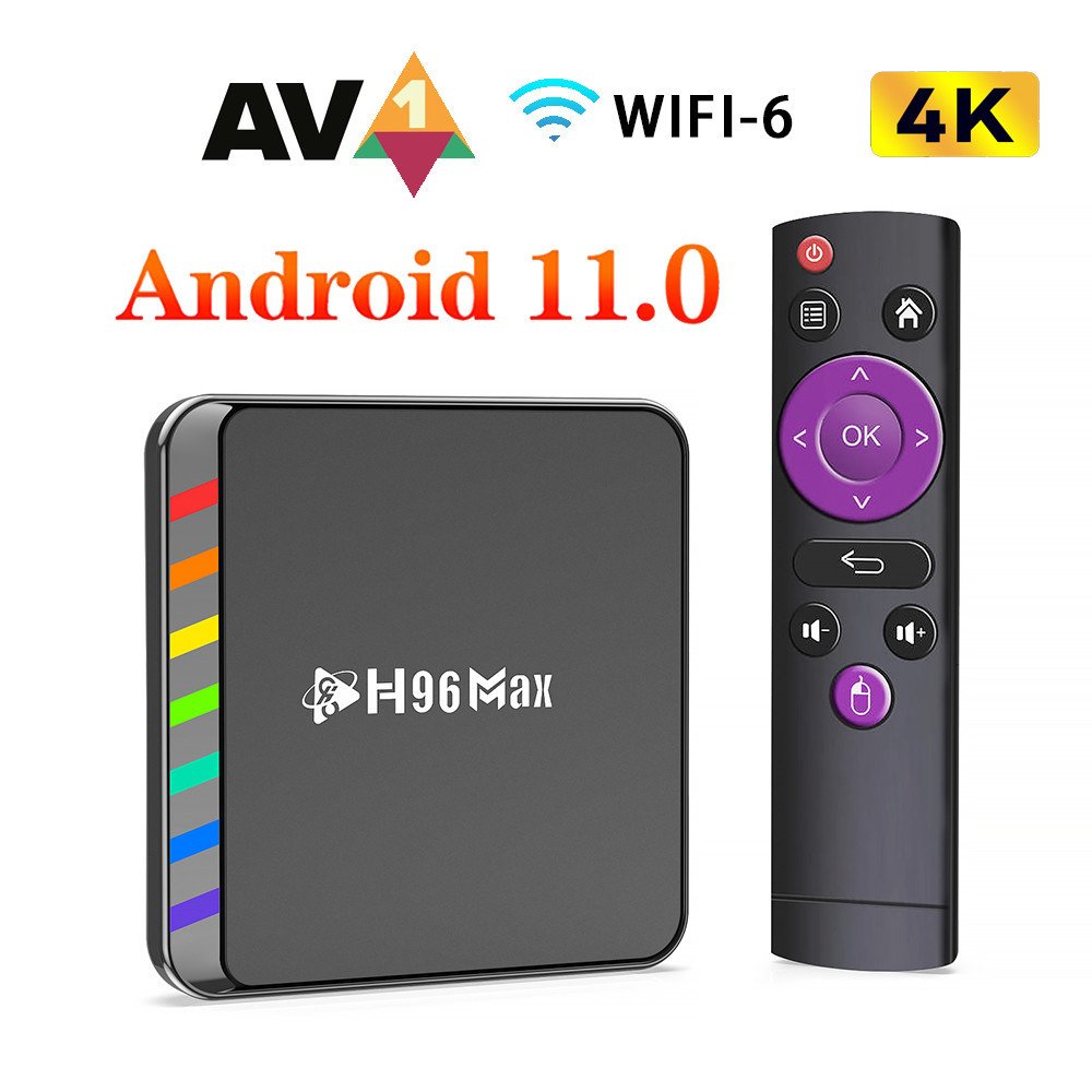 2023 H96 MAX W2 Android 11 iptv Set-top box Dual Band WIFI Smart TV Box 4GB 32GB S905W2 2.4G/5G Wifi 4K Media Player