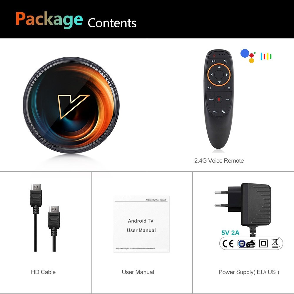 VONTAR W2 ATV androidtv11 Smart Amlogic S905W2 Google Voice Input 8K Video 4K 60fps AV1 Dual Wifi BT4.0 TVbox set top box