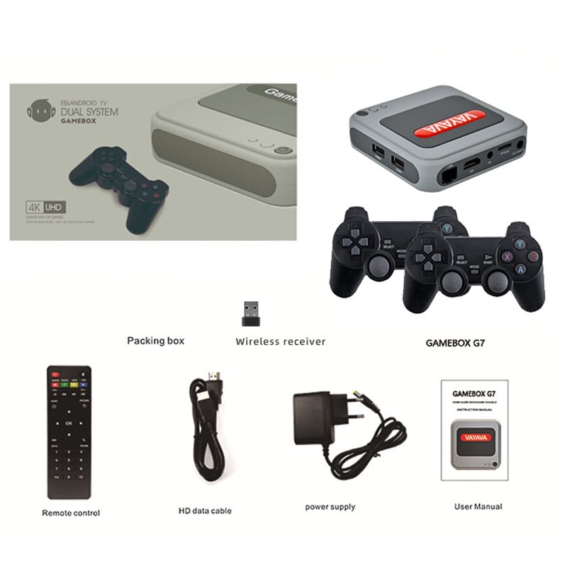 Console TV top BOX G7 Android set-top box arcade rocker PS1 home TV GAME console GAME BOX dual system