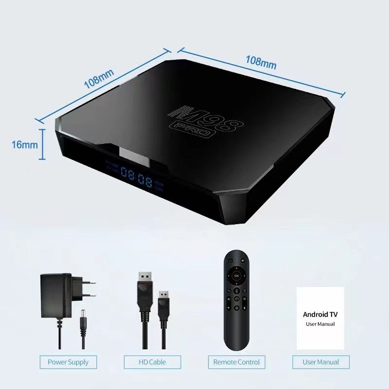 Factory direct youtube M98 mini tv box iptv 4K Android 13 ott Android Tv Box set top box wifi receiver